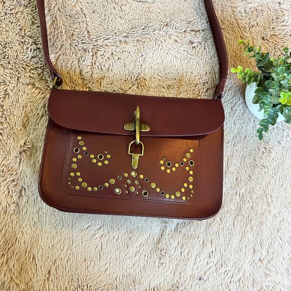 NWOT Lucky Brand Maya 100% Leather Ruby Wine Crossbody Purse - Picture 3 of 14